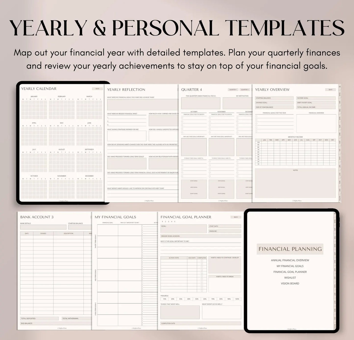 Ultimate Budget Planner Collection β 5-in-1 Digital Download (Annual, Monthly, Weekly, Daily & Savings Tracker)