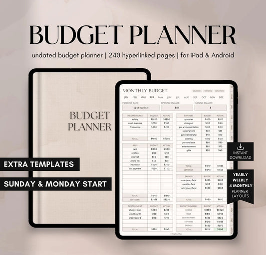 Ultimate Budget Planner Collection – 5-in-1 Digital Download (Annual, Monthly, Weekly, Daily & Savings Tracker)