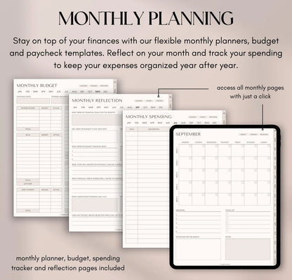 Ultimate Budget Planner Collection – 5-in-1 Digital Download (Annual, Monthly, Weekly, Daily & Savings Tracker)